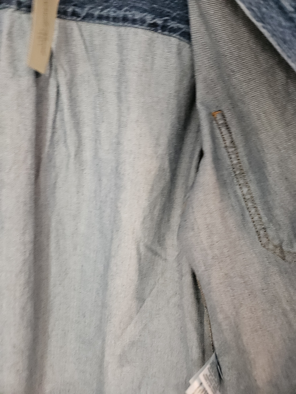 Relaxed Denim Shirt - Medium Wash - Picture 14 of 15